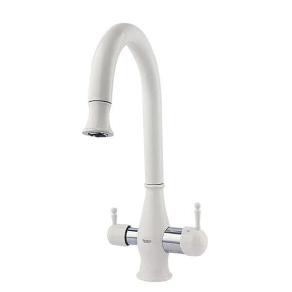 شیر ظرفشویی دو منظوره راسان مدل رزا شیری کروم