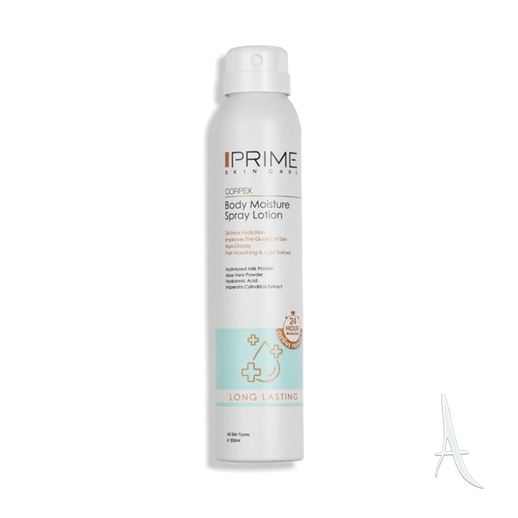 اسپری لوسیون آبرسان بدن پرایم مناسب انواع پوست