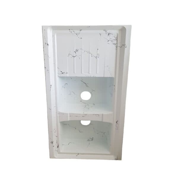 سینک گرانیتی روکار تیدومکث مدل سفید رگه مشکی