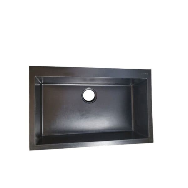 سینک گرانیتی توکار تیدومکث مدل مشکی ساده