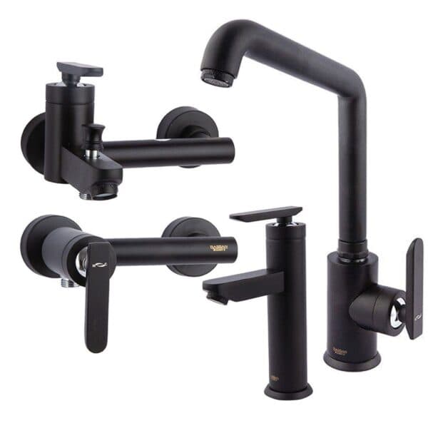 ست شیرالات راسان مدل فلورا مشکی