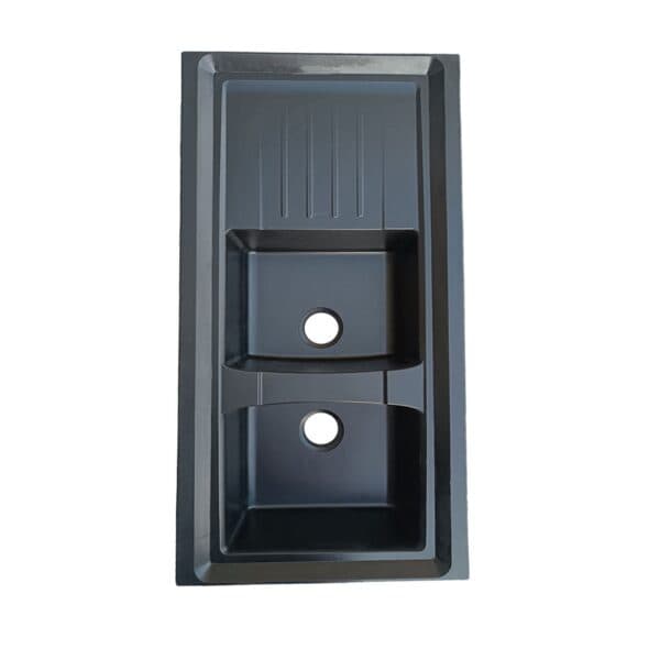 سینک گرانیتی روکار تیدومکث مدل مشکی ساده