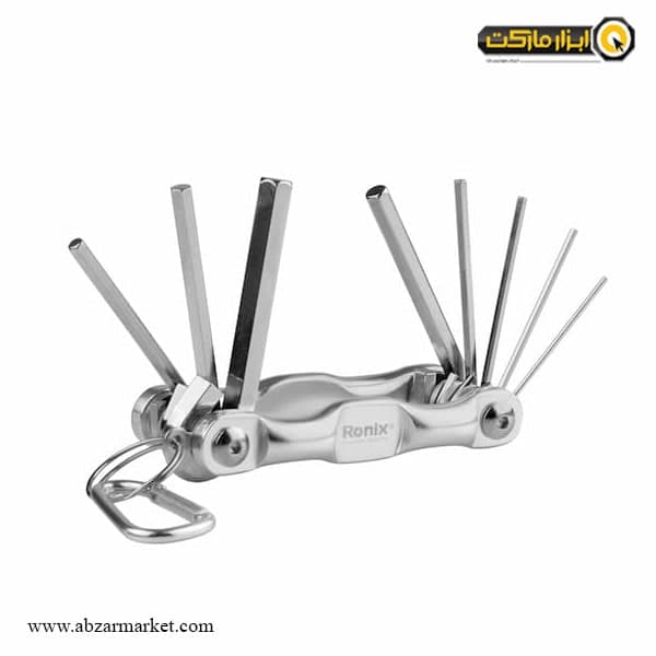 آچار آلن شش گوش رونیکس چاقویی 8 عددی مدل RH-2040