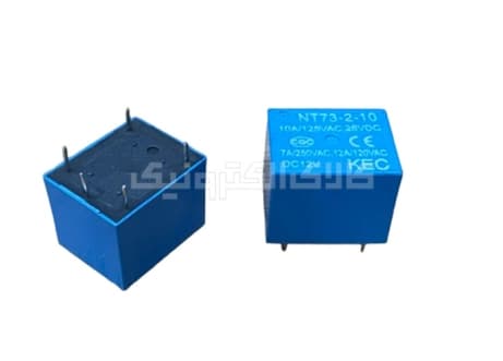 رله میلون کوتاه 12 ولت 1 کنتاکت 10 آمپر KEC | NT73-2-10-12VDC