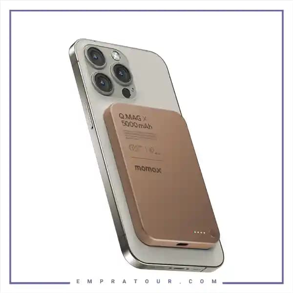 پاوربانک مگنتی 5000 مومکس Momax Q.Mag X Magnetic Wireless Power Bank Gen 2