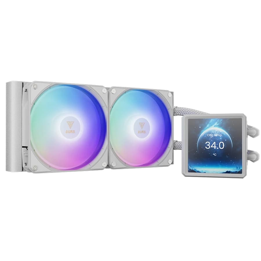خنک کننده مایع پردازنده گیم دیاس مدل AURA GL240W LCD All-in-One