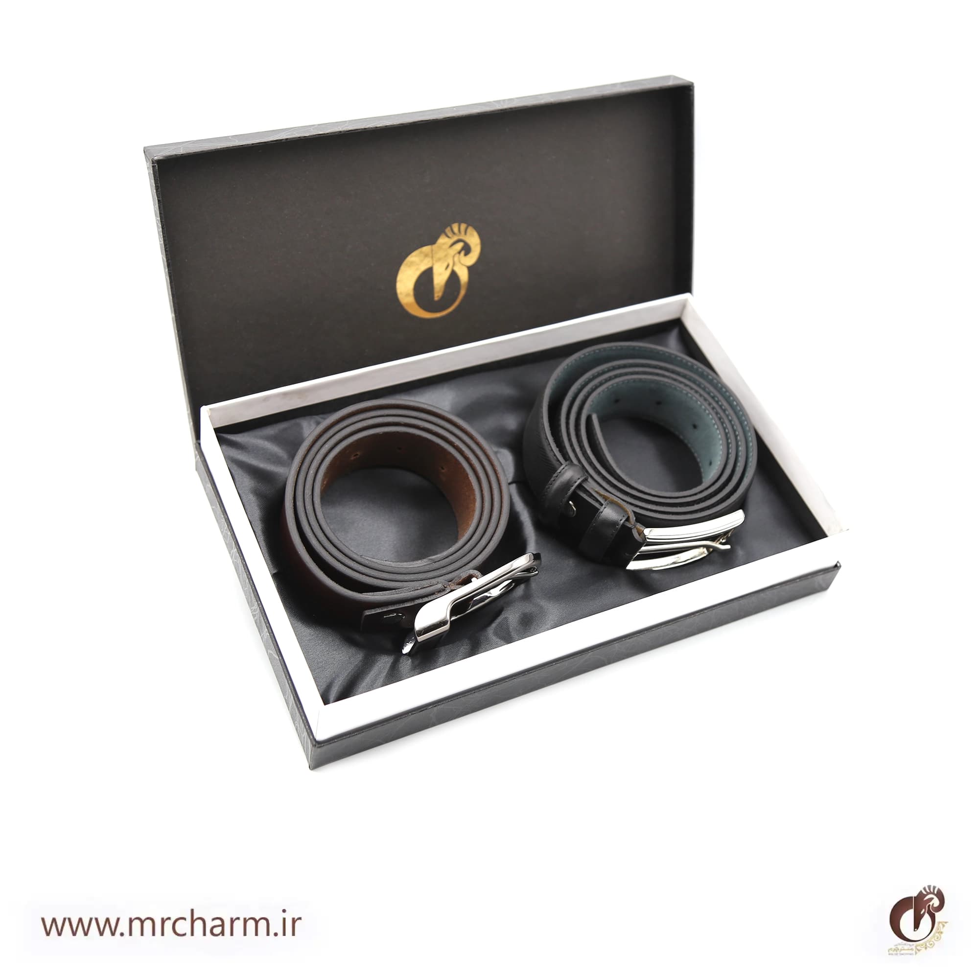 ست هدیه کمربند چرم دوتایی mrc1211-18