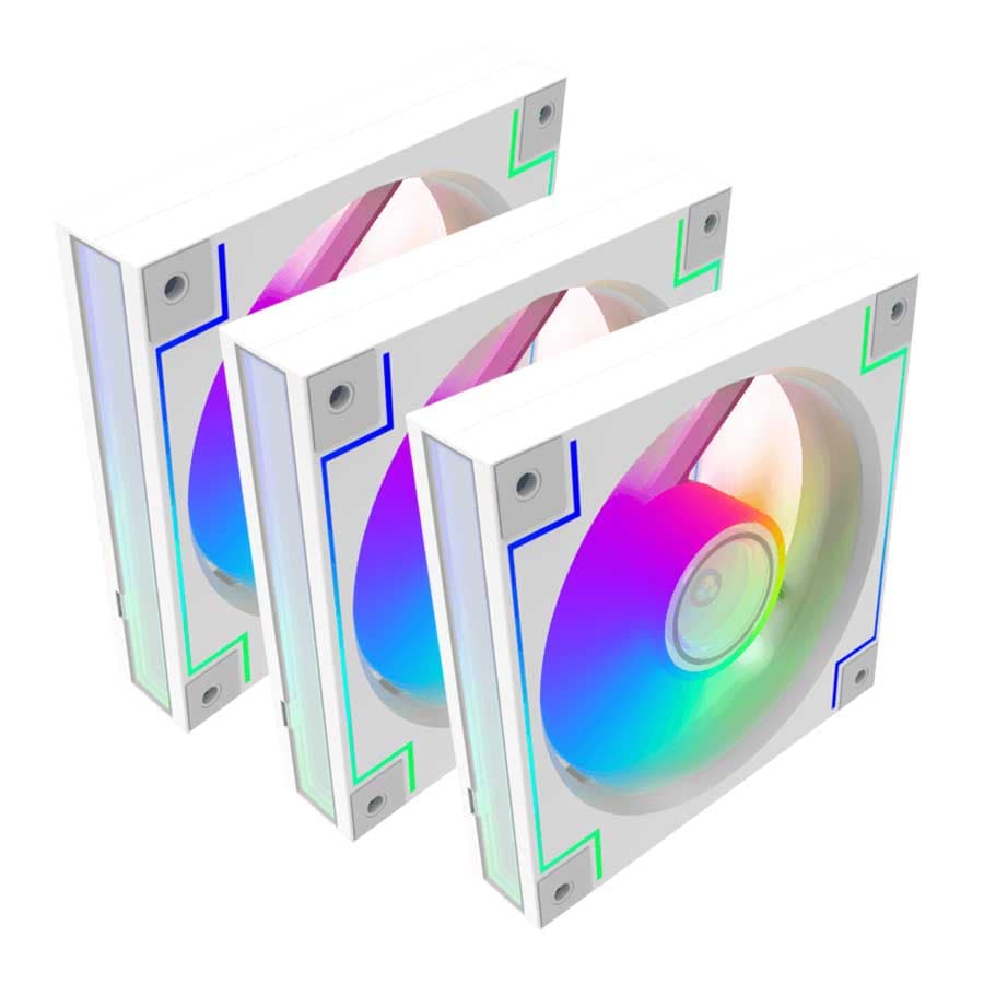 فن خنک کننده کیس کامپیوتر گیم مکس مدل RD300 WH 3-in-1