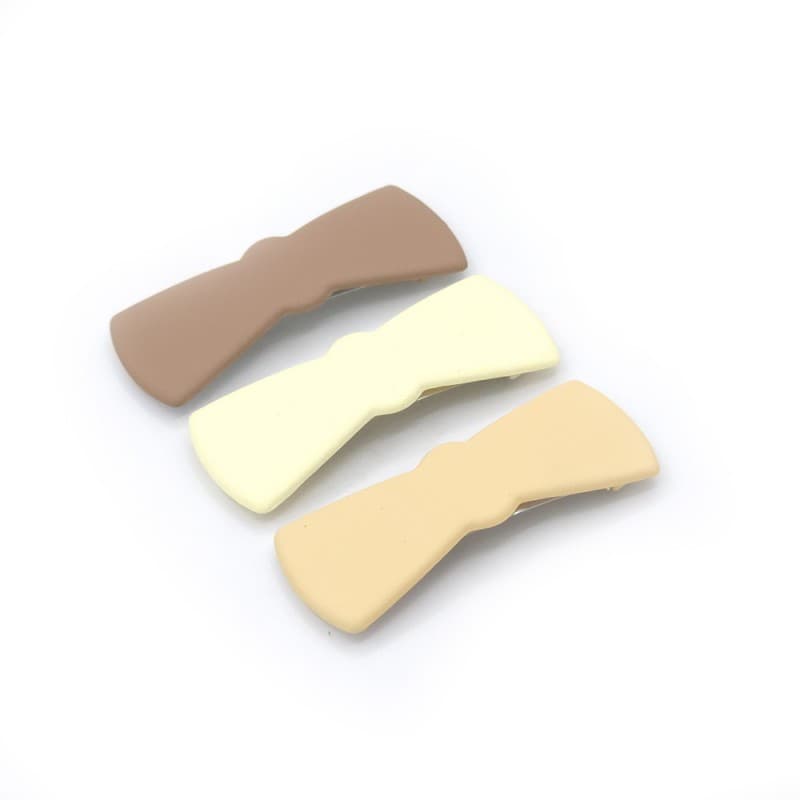 گیره مو تق تقی طرح پاپیون طیف رنگ نود بسته 3 عددی