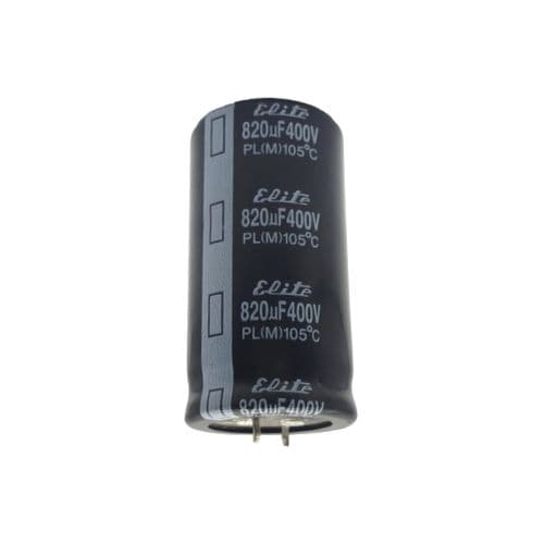 خازن ۸۲۰ میکرو فاراد ۴۰۰ ولت پایه میخی ۳۵*۶۵ میلی متر