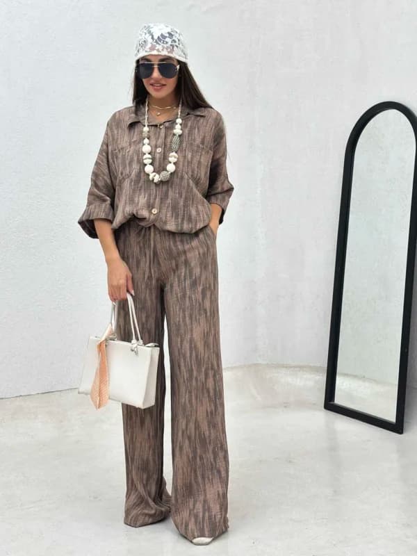 دوتیکه شومیز گت دار و شلوار زنانه