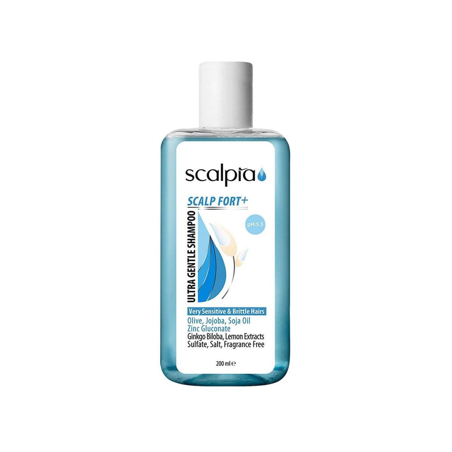 شامپو اسکالپیا مناسب موهای بسیار حساس و شکننده حجم 200 میلی لیتر