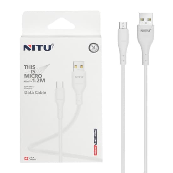 کابل تبدیل USB به micro USB نیتو مدل NC128W طول 1.2 متر