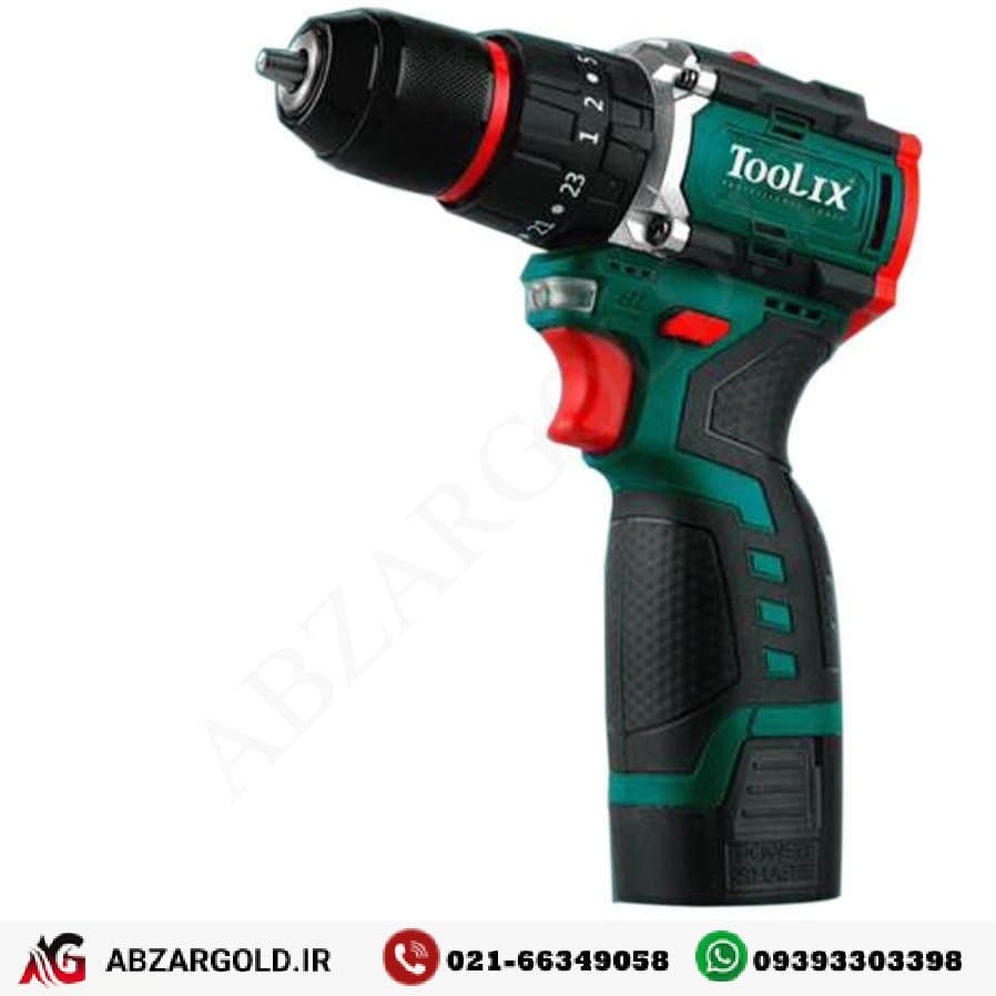 دریل شارژی چکشی 16.8 ولت تولیکس مدل TX-2418BR (با لوازم)
