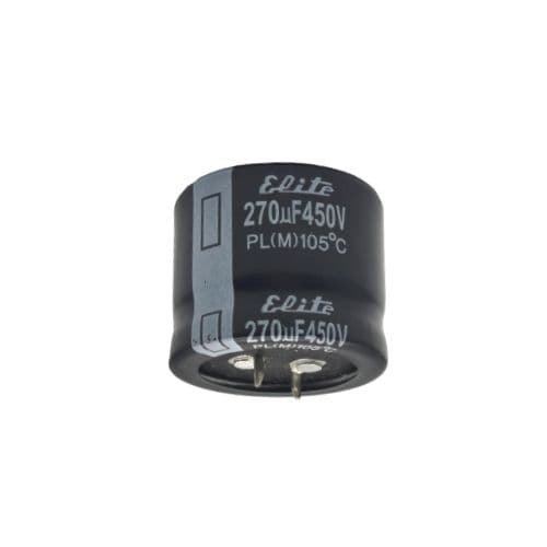 خازن ۲۷۰ میکرو فاراد ۴۵۰ ولت پایه میخی ۳۰*۳۵ میلی متر