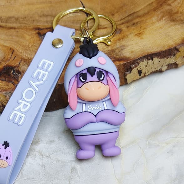 جاکلیدی سیلیکونی وارداتی درجه یک طرح ایور همراه با بند آویز