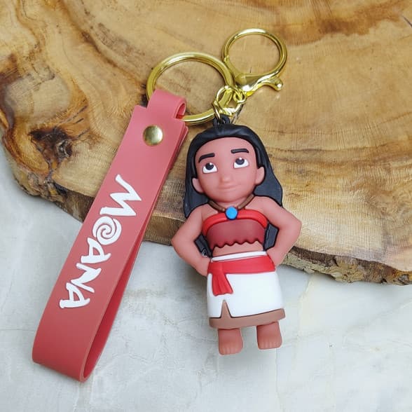 جاکلیدی سیلیکونی وارداتی درجه یک طرح موانا همراه با بند آویز