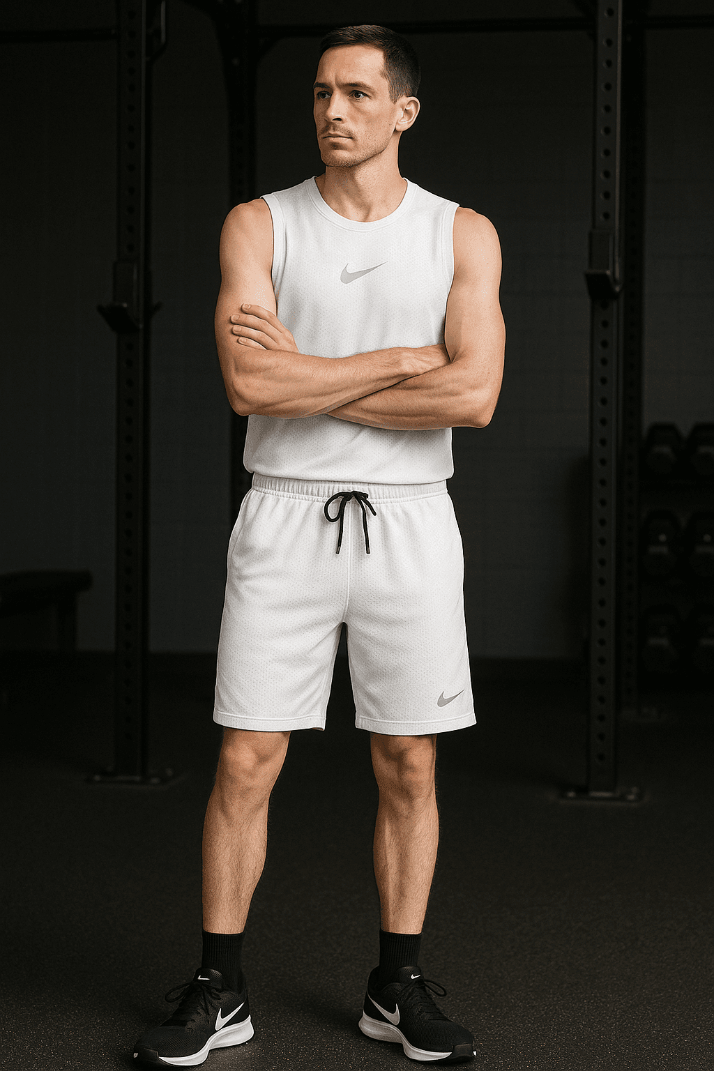 ست تاپ و شلوارک تیام – سفید