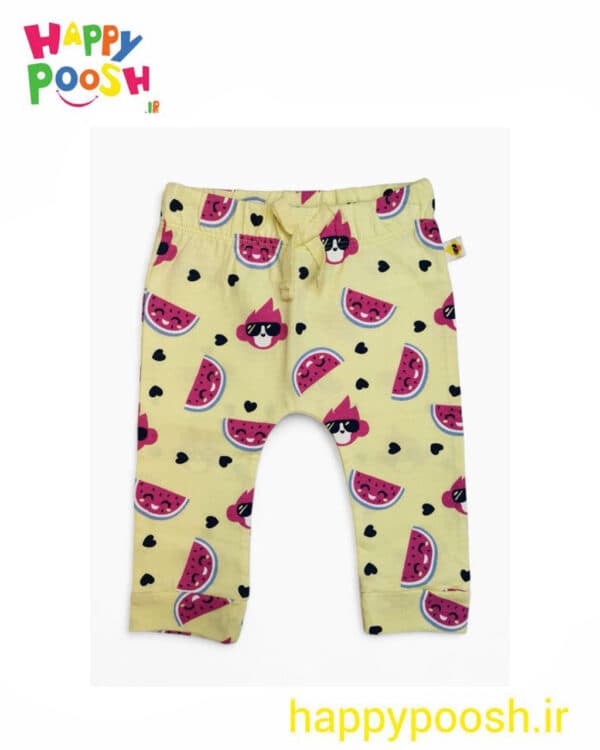 شلوار نخی برند cheekee طرح ابر و بادی