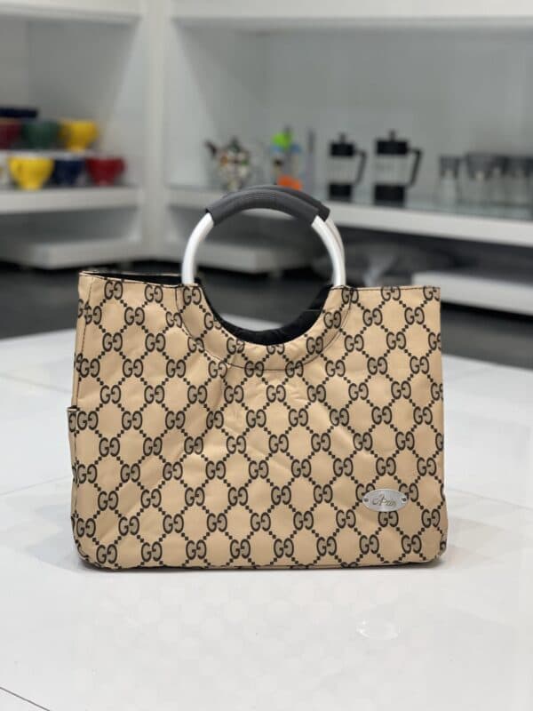 ساک (سبد) پیک نیک و خرید برزنتی دسته دار طرح GUCCE