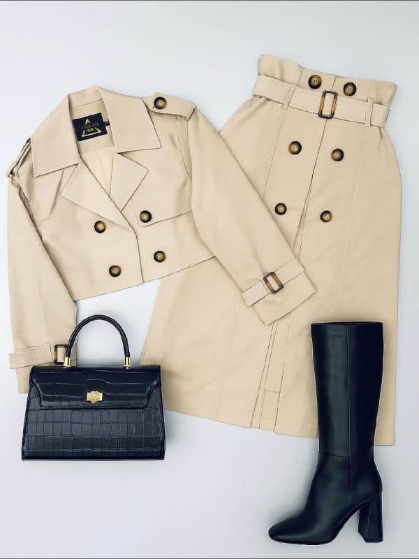 کت دامن زنانه مدل آلامد