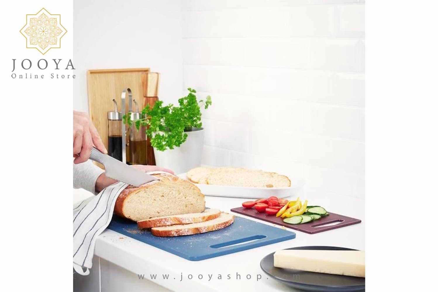 ست ۲ تایی تخته آشپزخانه ایکیا مدل BERGTUNGA قرمز آبی