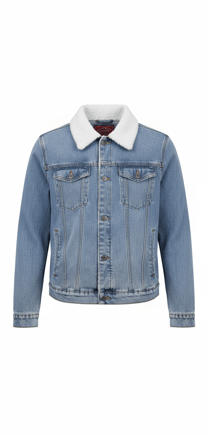 کت لی خز دار مردانه رنگ آبی یخی کیفیت عالی | اورجینال دیلم