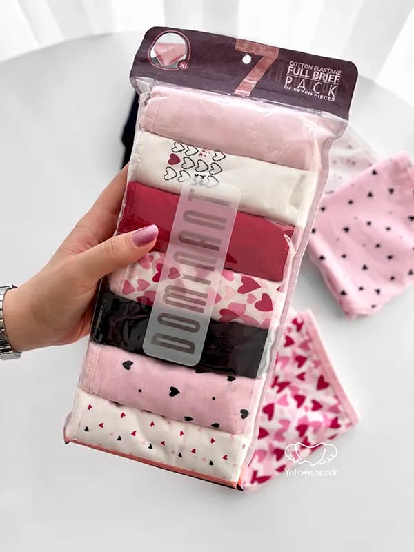 شورت نخی اسلیپ زنانه قواره بزرگ DOMINANT پک هفت تایی کد 21298