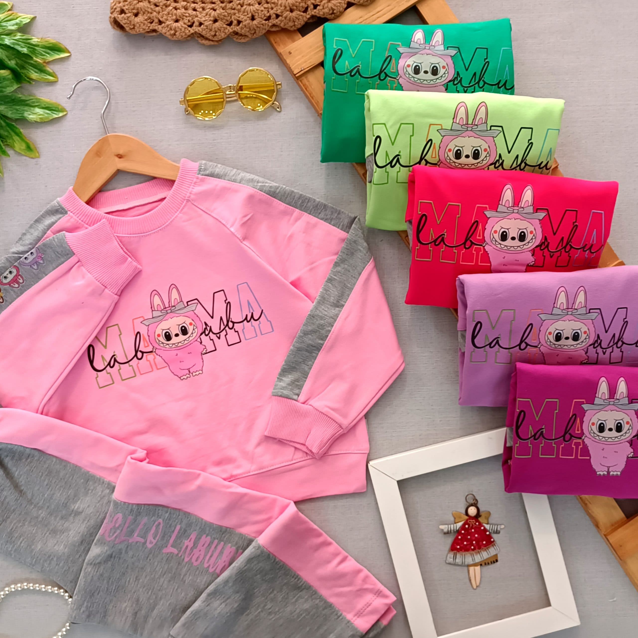 بلوز شلوار لبوبو (آستین رگلان)