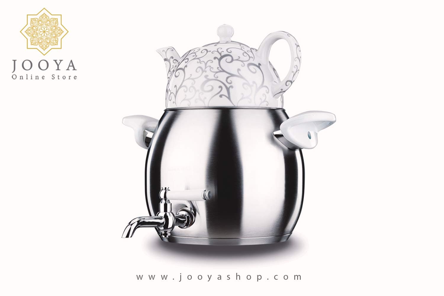 سماور رو اجاقی شیر دار 1.0 + 4.0 لیتر طرح 1 کرکماز