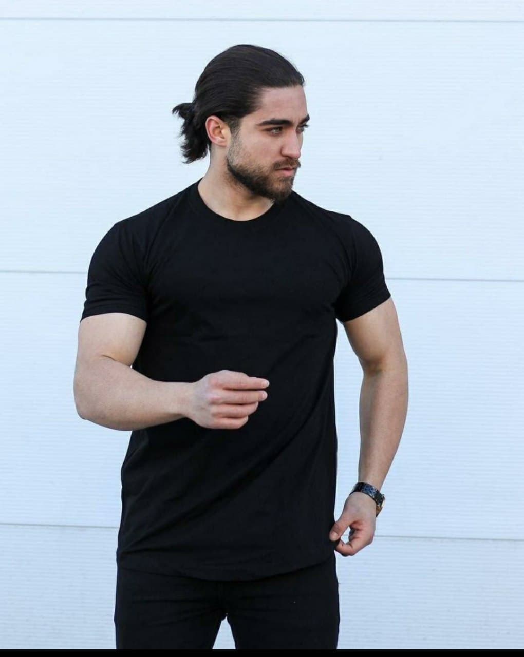 تیشرت ساده بیسیک مشکی مردانه | پارچه نخ پنبه