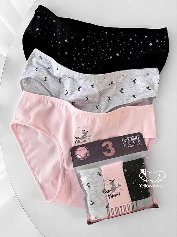 شورت نخی اسلیپ زنانه DOMINANT سه تایی کد 21306