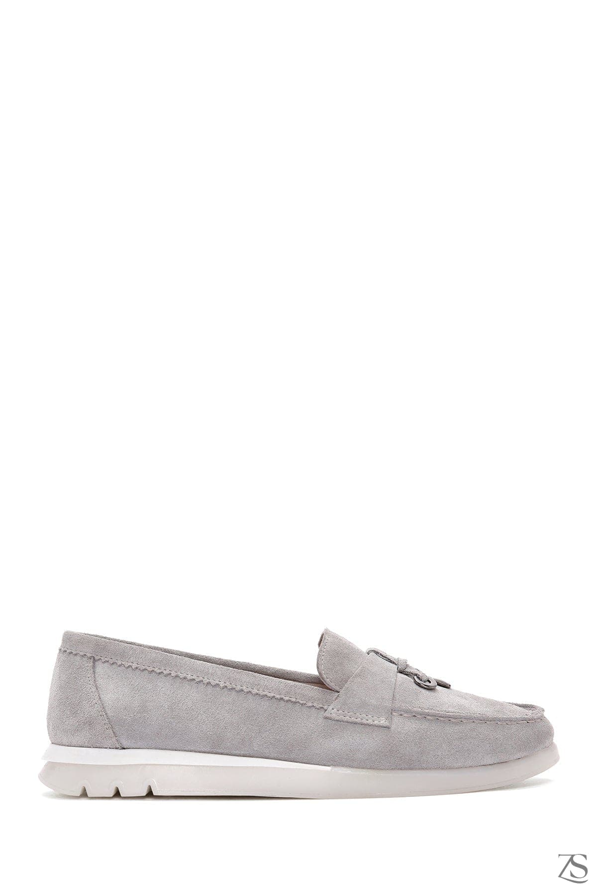 کفش لوفر زنانه چرم جیر ویزون سگک‌دار راحتی دری مد