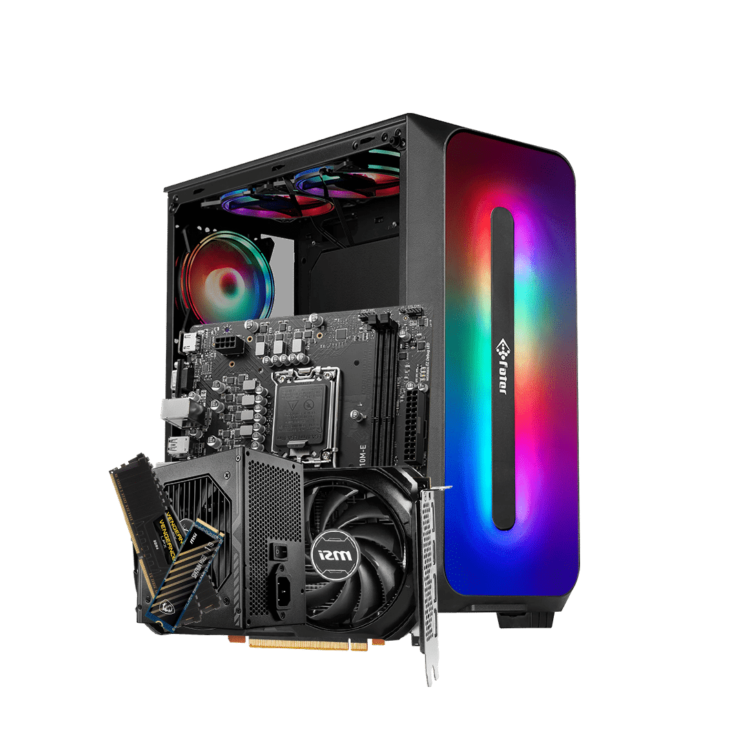 کیس آماده فاطر مدل FATER FG-530B i3-12100F 16GB 1TB HDD 500GB SSD RTX3050 8G