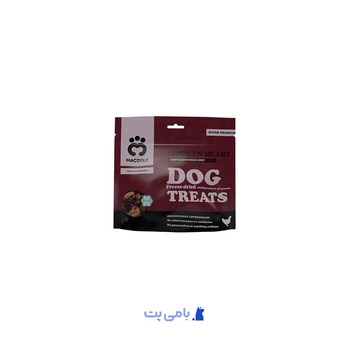 تشویقی سگ مکدلف مدل فریز دراید با طعم دل مرغ 35 گرم