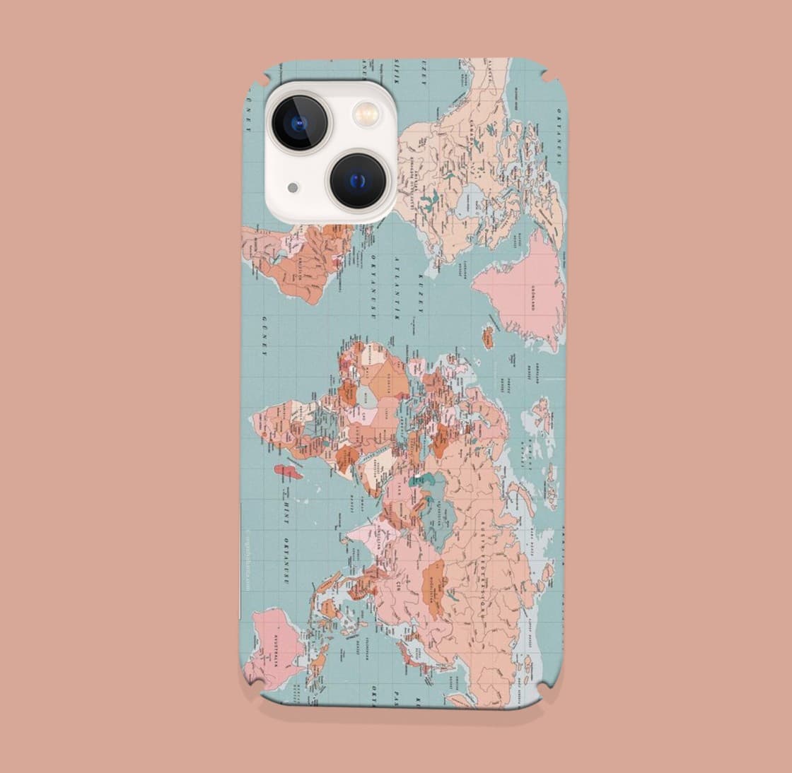 گارد گوشی آیفون ۱۳ تمام لبه نقشه جهان-کد۳۲۱