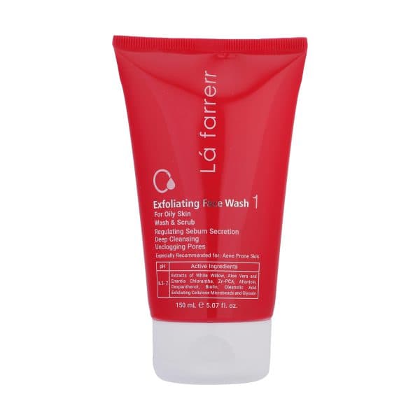 ژل شستشو و لایه بردار صورت لافارر مدل 01 مناسب پوست های چرب حجم 150 میلی لیتر(انقضا1406/07)