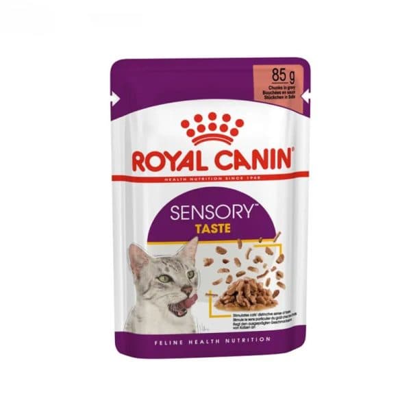 غذای پوچ گربه بد غذا سنسوری تیست رویال کنین (Royal Canin Sensory Taste In Gravy) وزن 85 گرم