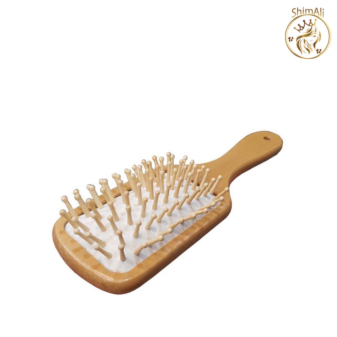 برس چوبی با دندانه های چوبی