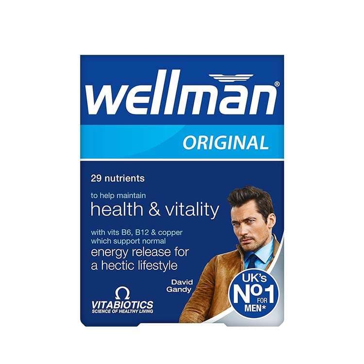 قرص VITABIOTICS مدل WELLMAN ORIGINAL مولتی ویتامین آقایان بسته30عددی اصل انگلستان