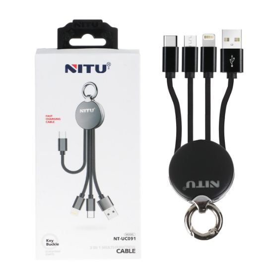 کابل شارژ سه کاره نیتو مدل NT-UC091 فست