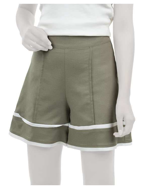 شلوارک زنانه لینن سبز سرژه Serge کد 229157