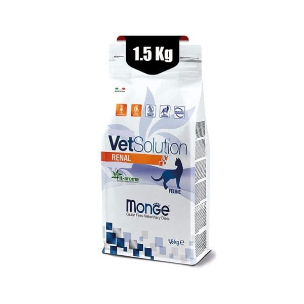 غذای خشک گربه بالغ مونژه رنال سوپرپریمیوم مناسب مشکلات کلیوی وزن 1/5 کیلوگرم Monge Renal