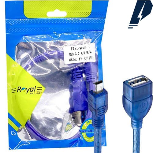 کابل OTG ROYAL به MINI USB V3