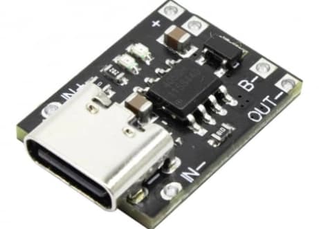 ماژول شارژر باتری لیتیومی Type C مینی مدل TP4056