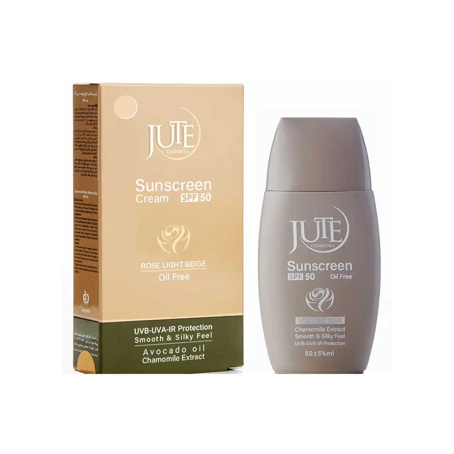 کرم ضد آفتاب ژوت SPF 50 مناسب انواع پوست حجم 50 میلی لیتر - رز لایت بژ