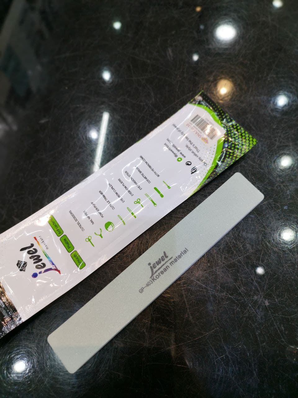 بافر پولیش ناخن مستطیل بلند کره ای مدل GP-403 جول jewel