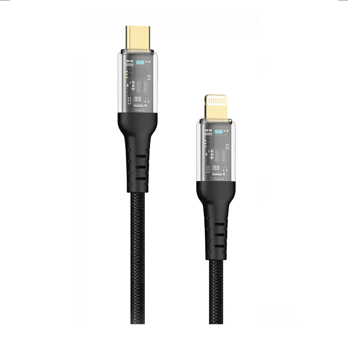 کابل تایپ سی به لایتنینگ پرووان مدل PCC114 طول 1 متر