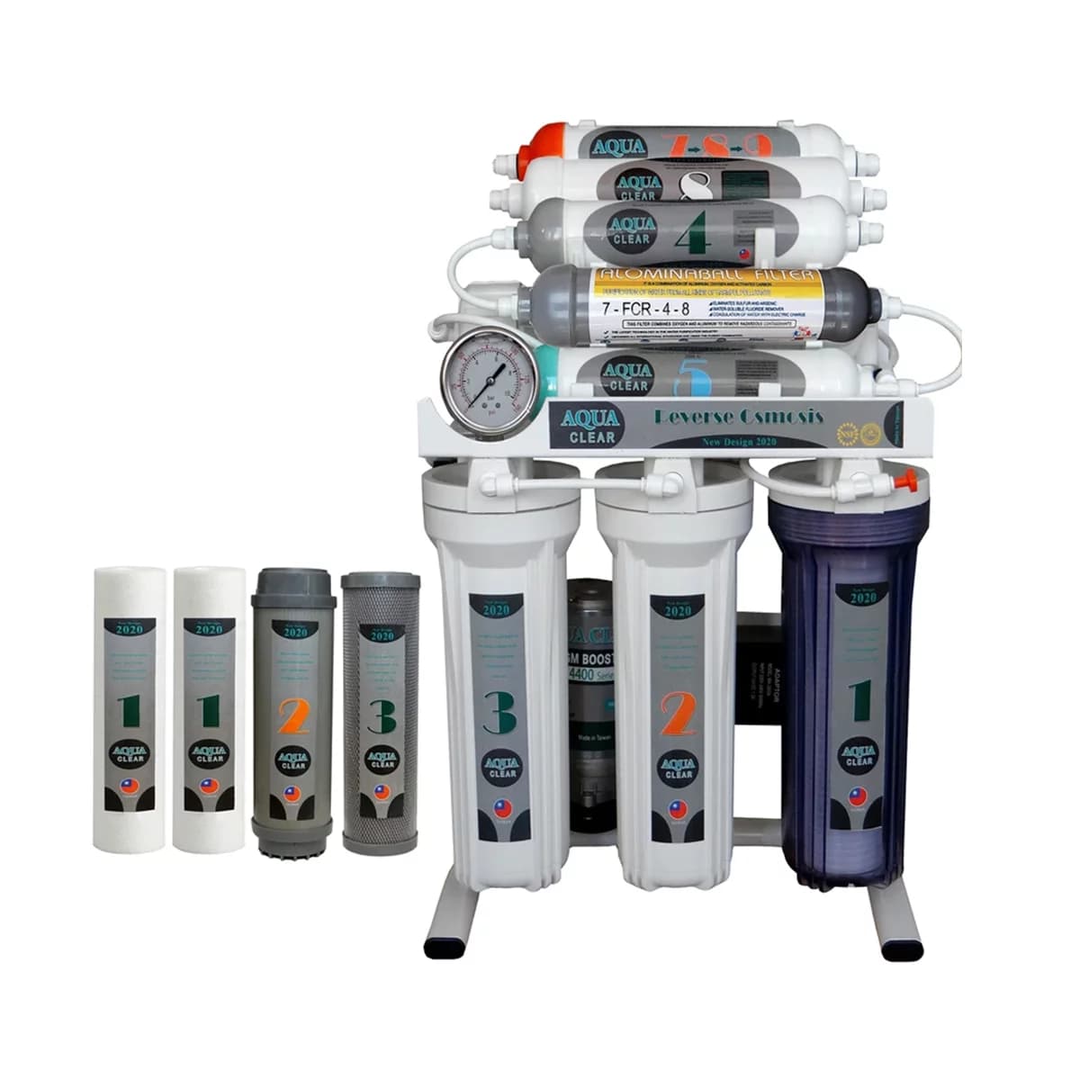 دستگاه تصفیه کننده آب آکوآ کلیر مدل NEW DESIGN2020 – GTM10 به همراه فیلتر تصفیه آب بسته 4 عددی