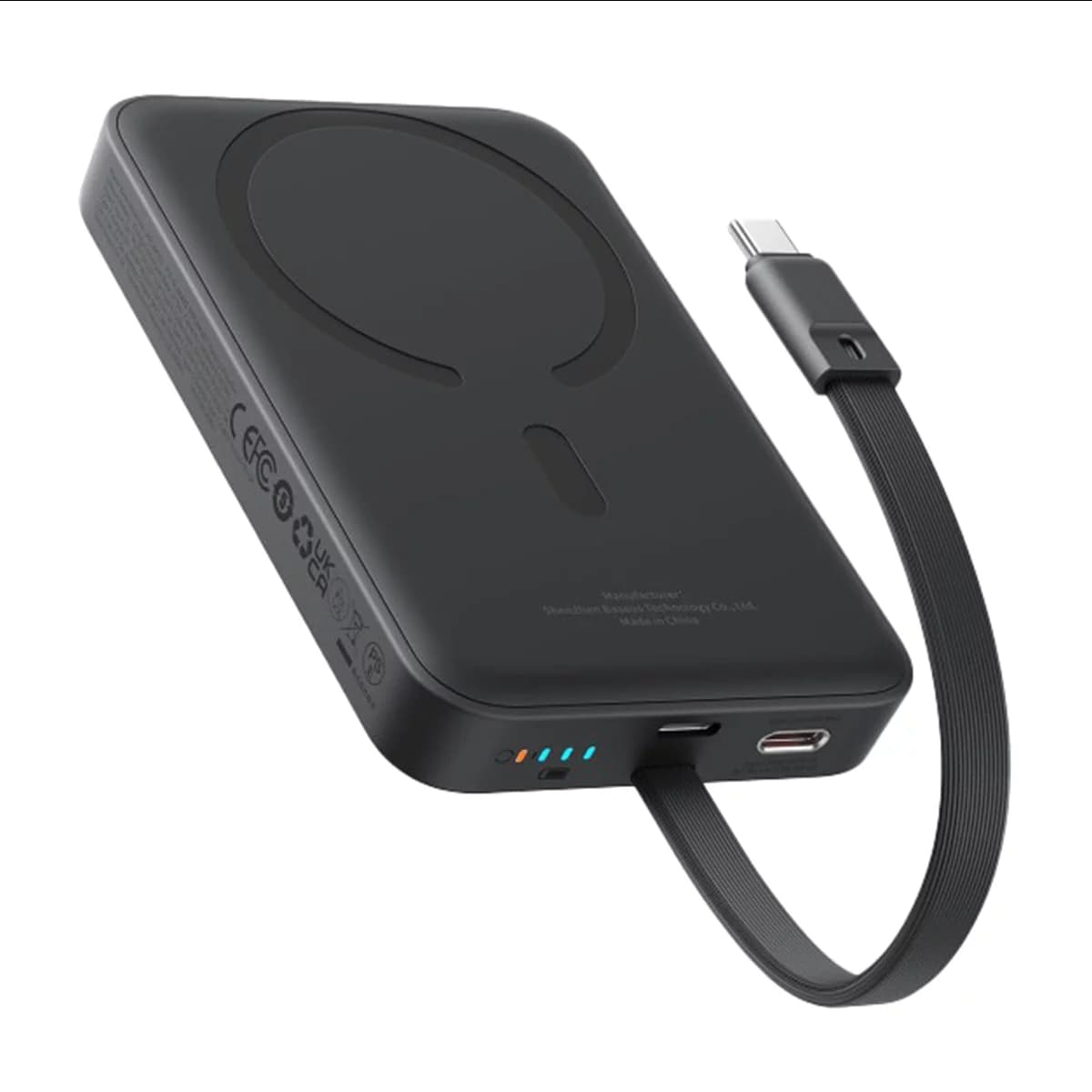 پاوربانک باسئوس مدل Magnetic Mini Wireless P1002210B113ظرفیت 10000 میلی آمپر ساعت توان 30 وات